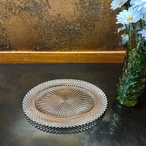 Vintage Pink Miss America Oval Depression Glass Platter Anchor Hocking